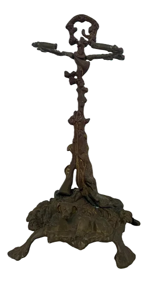 Early 20th Century Cast Iron Fireplace Tool Stand or Umbrella Stand C.1920