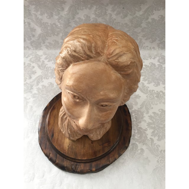 Statue Sculpture in Raw Earth of Woman, 1950s For Sale - Image 9 of 12