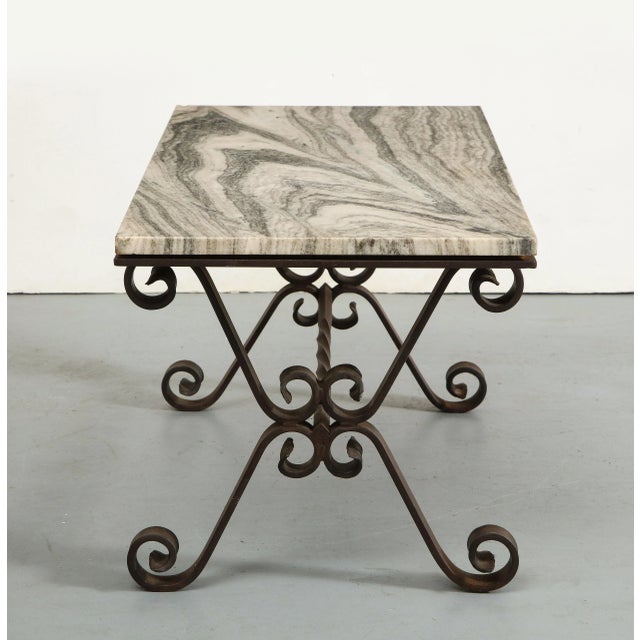 Mid 20th Century Midcentury Italian Marble Top Coffee Table For Sale - Image 5 of 12