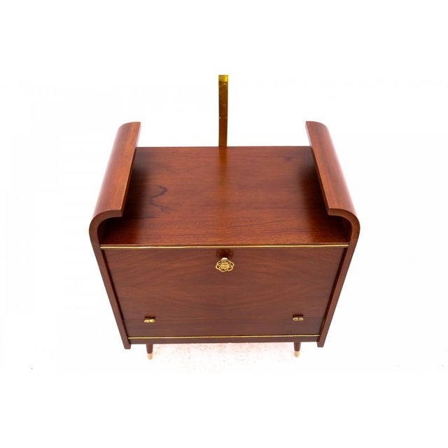 Wood Bar Cabinet with Lamp, Eastern Europe, 1970s For Sale - Image 7 of 13