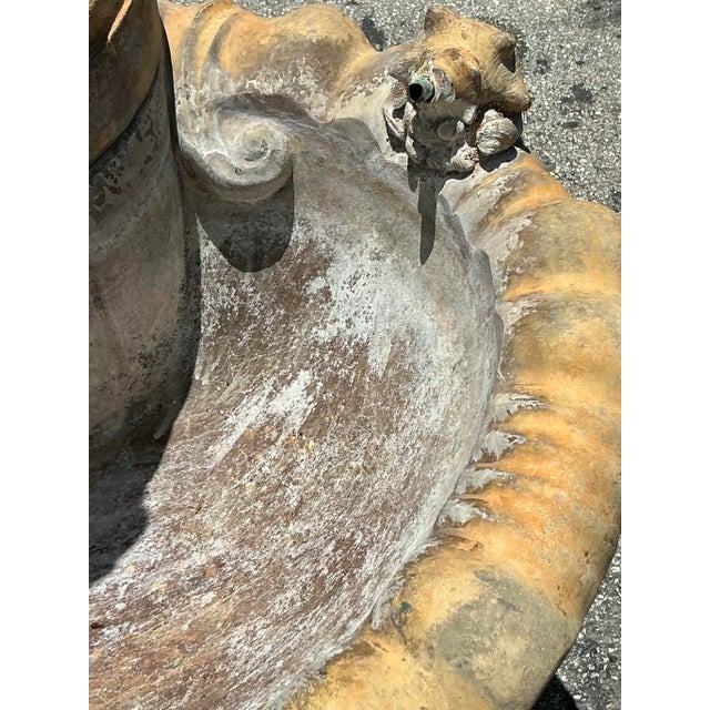 Vintage Regency Cast Stone Fountain For Sale In West Palm - Image 6 of 12