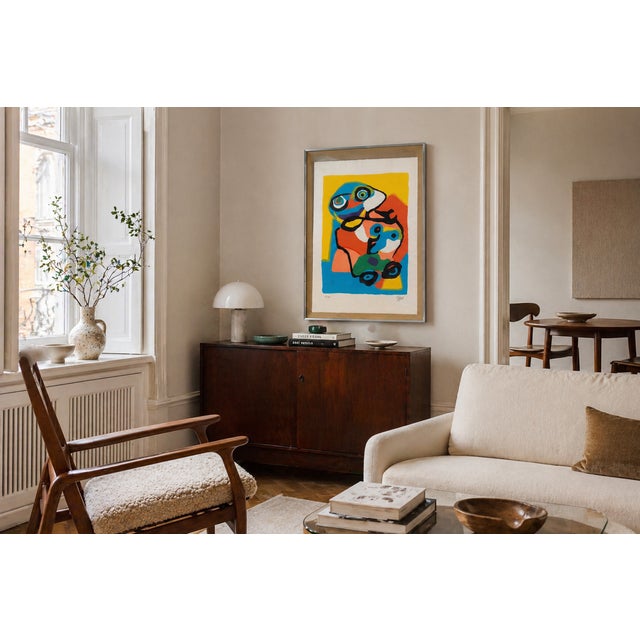 Karel Appel, Serigraph Mother and Child Numbered 34/100, 1972, Paper For Sale - Image 8 of 9