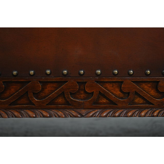 Ralph Lauren Leather Studded Claw Foot Coffee Table For Sale - Image 14 of 17
