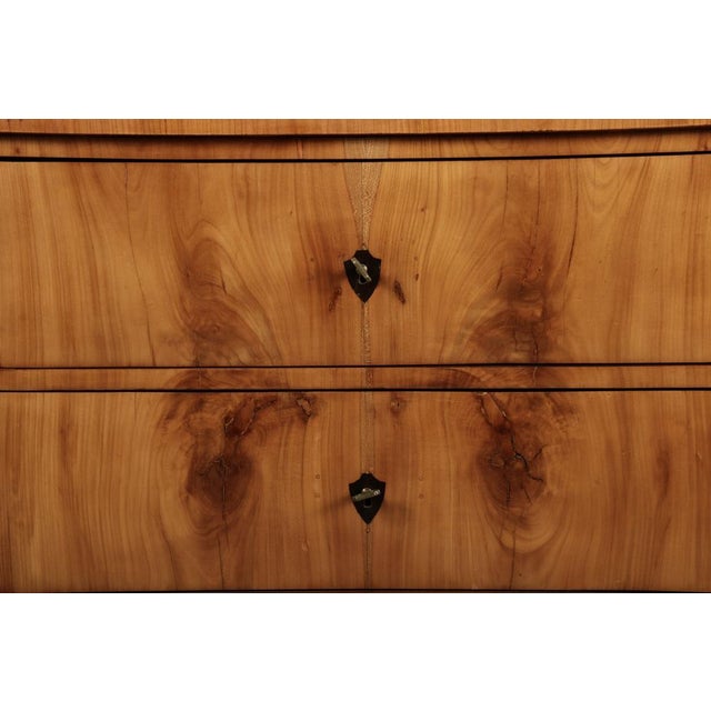Goldenrod Small Antique Biedermeier Chest of Drawers in Cherrywood, 1810 For Sale - Image 8 of 18