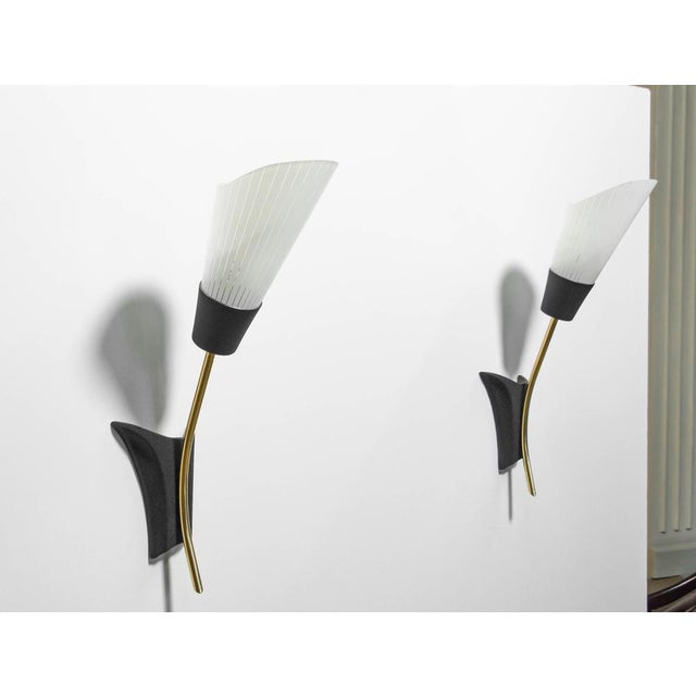 Swedish Brass Wall Sconces, 1960s, Set of 2 For Sale - Image 3 of 10