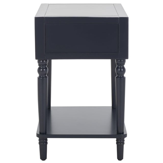 Siobhan Accent Table with Storage Drawer in Navy For Sale - Image 9 of 10