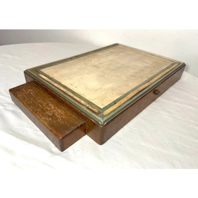Rare Antique 1900 J & G Rich Phila Drafting Writing Table Box Tool Set Lap Desk For Sale - Image 9 of 11