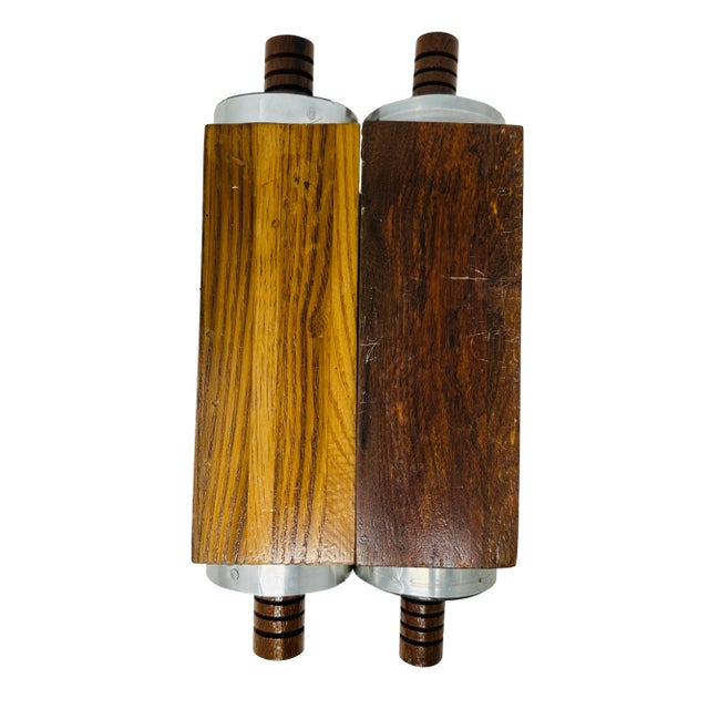 Vintage Tabletop Rolling Pin Planters or Spice Racks - a Pair For Sale - Image 12 of 13