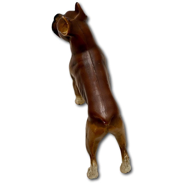 Very Rare & Hard 2 Find Vintage 1930s Hubley Mfg. Co. Cast Iron Standing Boxer Dog Doorstop in Excellent Condition For Sale - Image 14 of 18
