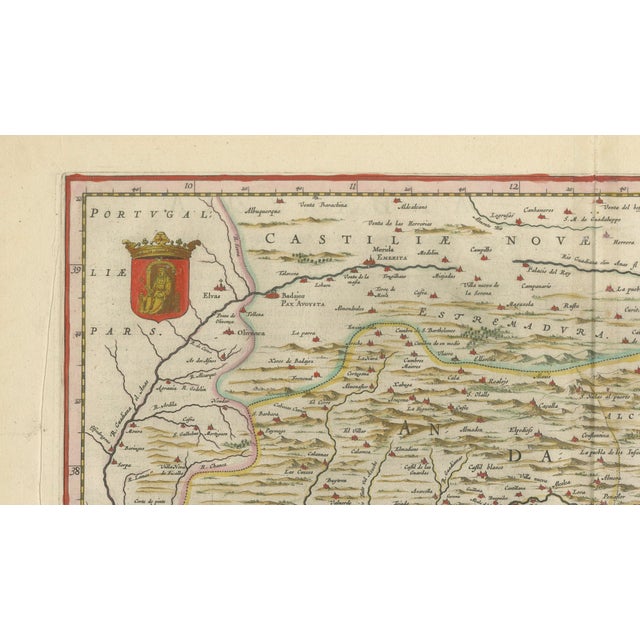 Blaeu Andalusia Map, 1642 For Sale - Image 9 of 11