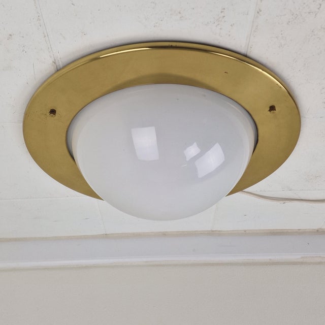 An authentic "tommy" (model lsp6) flush mount ceiling or wall light, designed circa 1965 by the renowned italian architect...