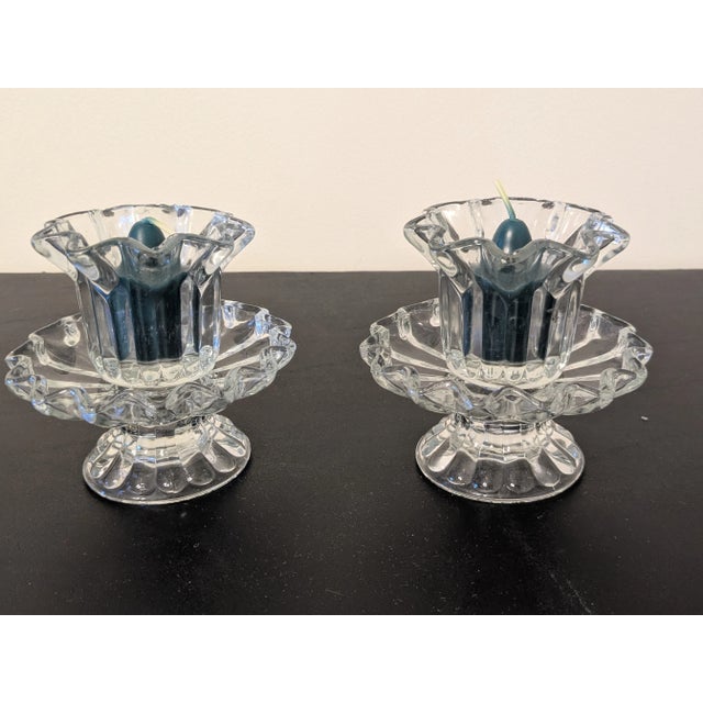 Vintage Chantilly Ruffled Candle Holders by Partylite (4 Piece Set) For Sale - Image 4 of 8