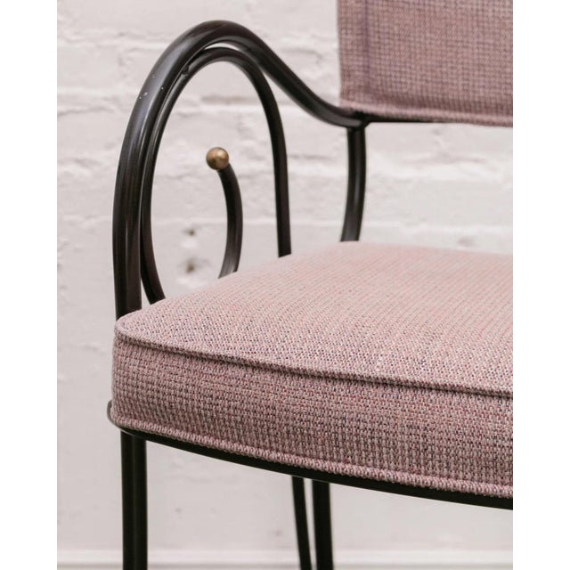 Metal Vintage Scrolled Iron Pair of Counter Stools For Sale - Image 7 of 8