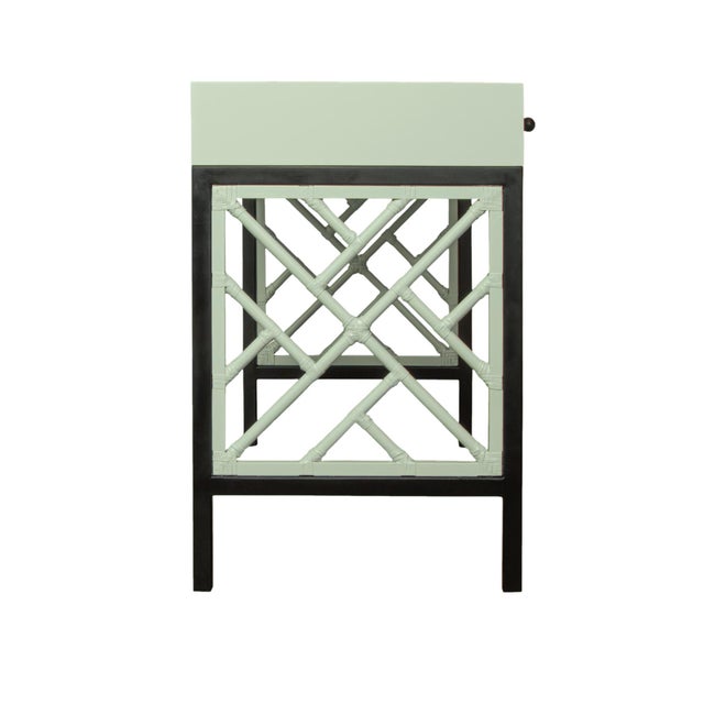 Not Yet Made - Made To Order Chippendale Writing Desk - Celery Green For Sale - Image 5 of 9