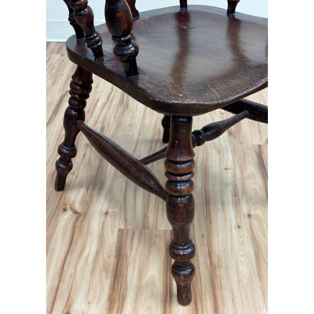 Antique Carved Wood Windsor Chair For Sale - Image 10 of 17