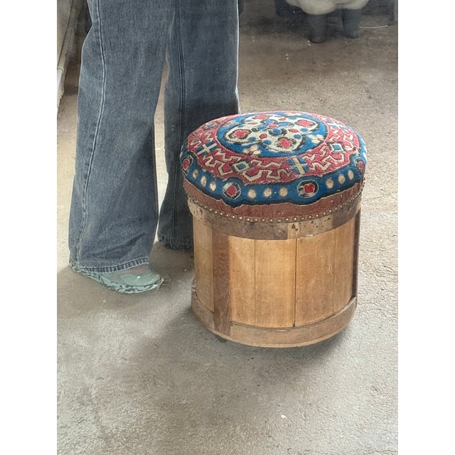 Pouf Box Lined with Kilim, 1890s, in Very Good conditions. Designed 1890 to 1919