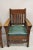 Early 1900s Mission Oak Arts & Crafts Stickley Jm Young Style Lounge Arm Chairs Green - Pair For Sale - Image 4 of 12