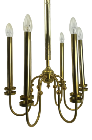 French Brass Chandelier, 1960s