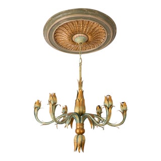 Italian Tole Chandelier For Sale