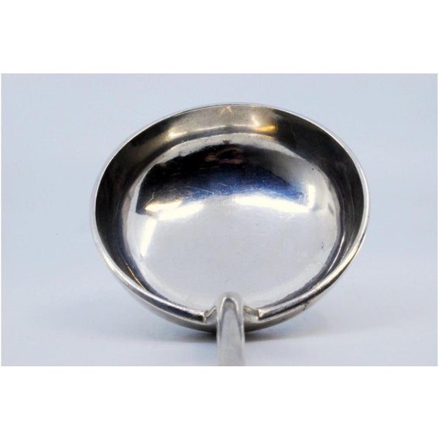 Silver Silver Soup Ladle with Handle Relief For Sale - Image 8 of 9