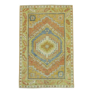 Turkish Oushak Rug 3'10"x 5'10" #19079 For Sale