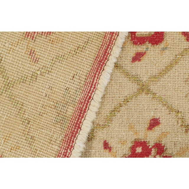 Textile Vintage Turkish Rug With Red & Blue Floral Patterns - Rug & Kilim For Sale - Image 7 of 7