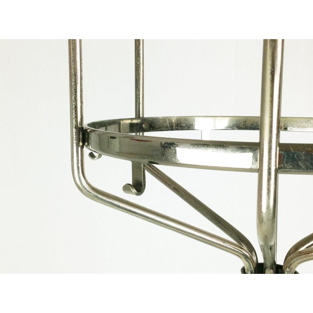 Artemide Floor Coat Hanger in Nickel-Plating and Brass by BBPR for Artemide, 1970s For Sale - Image 4 of 13
