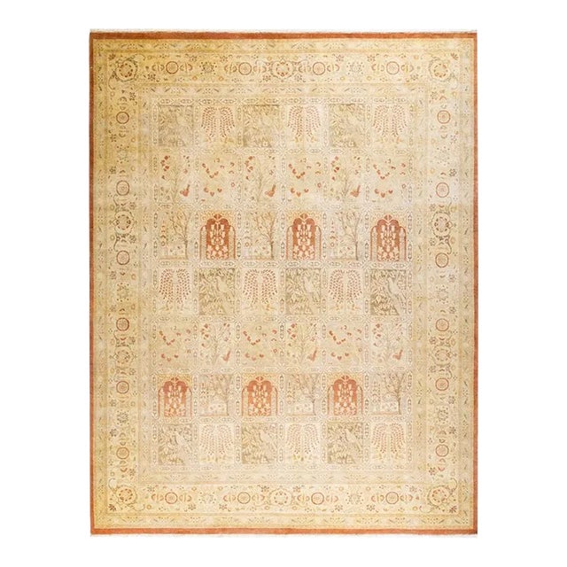 Mogul, One-of-a-Kind Hand-Knotted Area Rug in Brown, 8' 2" x 10' 7" For Sale