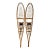 Tall Leather Rawhide Snowshoes Tubbs Vermont Ash Wood Decorative Display-a Pair For Sale