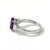Amethyst Engagement Wedding Ring, Trio Gemstone Amethyst Birthstone Ring Us 7 For Sale - Image 4 of 4