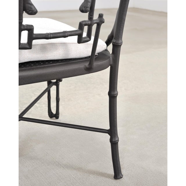 Set of Six Michael Taylor Bronzed Bamboo Garden Dining Chairs For Sale - Image 11 of 18