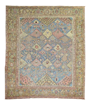 Light Blue Antique Heriz Rug, 9'4'' X 11'