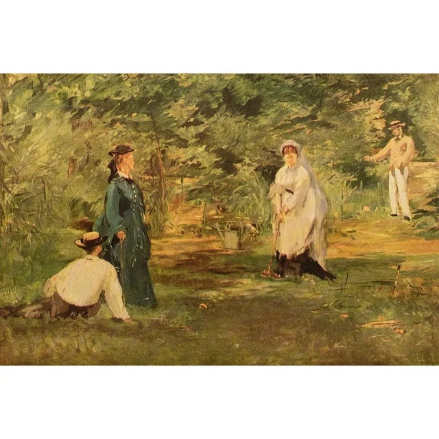 Avocado 1953 After Edouard Manet "The Croquet Match" First Edition Full-Color Print For Sale - Image 8 of 8