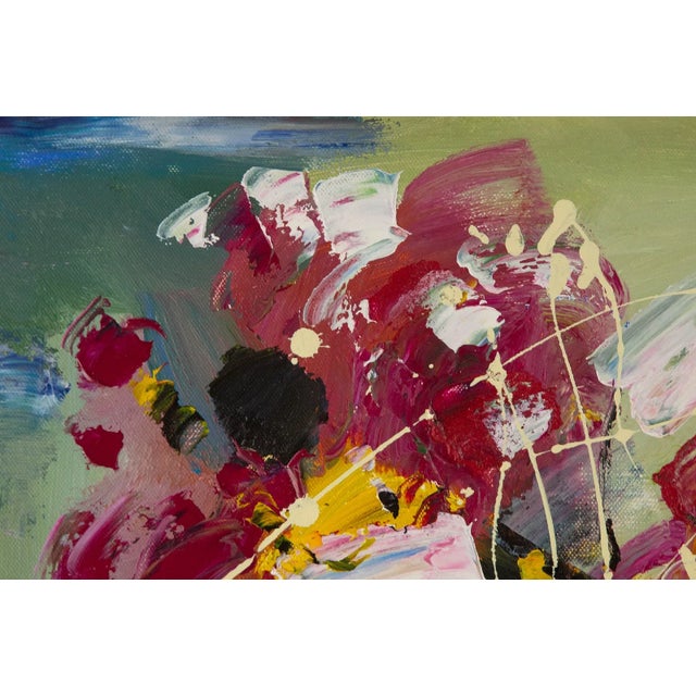 2010s Signed Contemporary Abstract Oil Painting on Canvas “The World You Saw” For Sale - Image 5 of 9