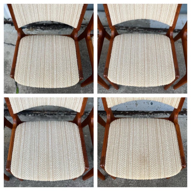 Set of Four Erik Buch Style Danish Dining Chairs With Upholstered Seat and Seat-Back For Sale - Image 12 of 13