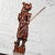 20th Century Asian Sculpture Chinoiserie Rosewood Guan Yu or Chinese Warrior Hand Carved For Sale - Image 6 of 13