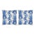 Pair of Blue & White Nova Pillows 22" For Sale