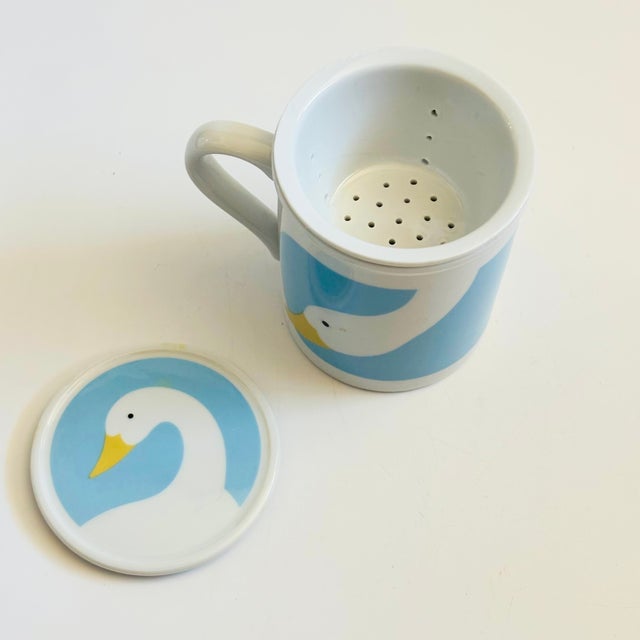 Vintage Lidded Ceramic Goose Mug by Takahashi, Japan For Sale - Image 10 of 13