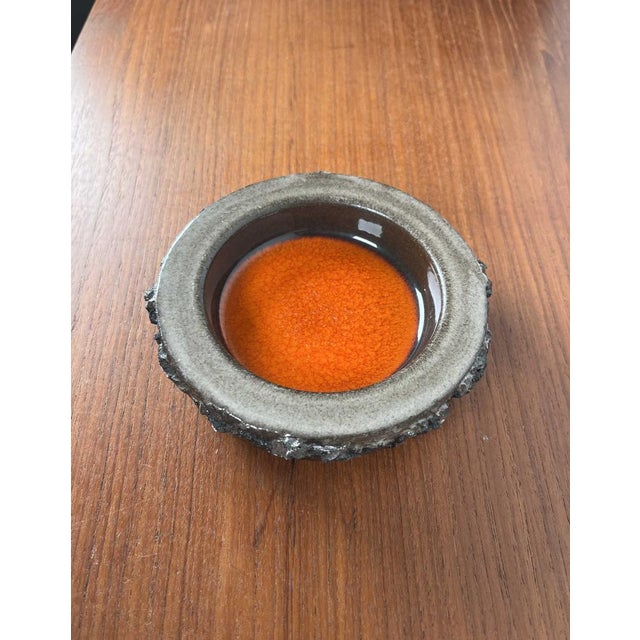 Mid-Century Modern Mid-Century Modern Ceramic Fat Lava Bowl from Glit Pottery, 1960s For Sale - Image 3 of 14