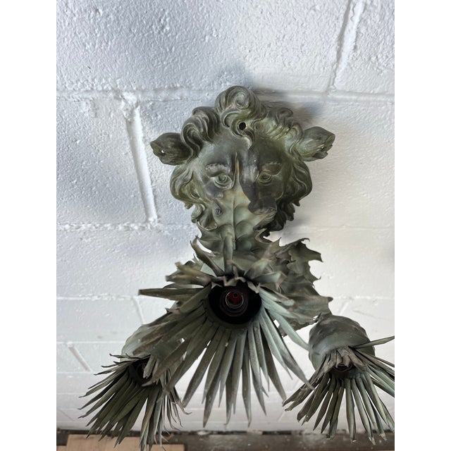 Early 20th Century Bronze Lion Sconces For Sale - Image 5 of 12