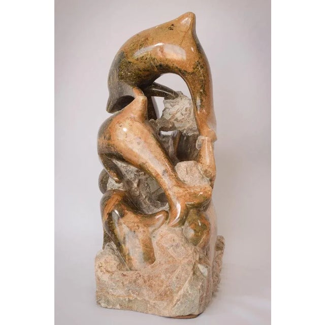 Marble Sculpture of Dolphins For Sale - Image 11 of 15