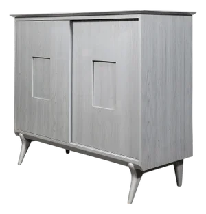 Mid-Century Modern Silver Cerused Oak Gentleman's Chest by John Stuart Inc.