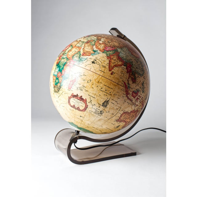 Danish Illuminated World Globe Table Lamp by Scan-Globe A/S, 1990, in Good conditions. Designed 1990 to 1999 This piece...