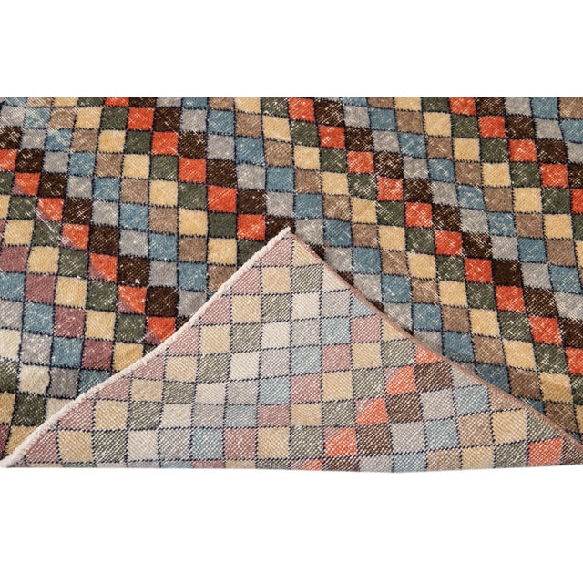 Traditional Vintage Turkish Wool Rug 4 X 7 For Sale - Image 3 of 13