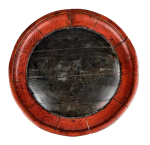 19th Century Chinese Wood Dome Display Tray