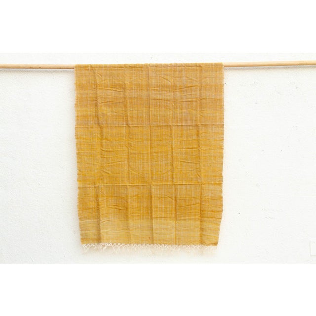 1990s Organic Peace Silk Throw, Marigold Field For Sale - Image 5 of 5