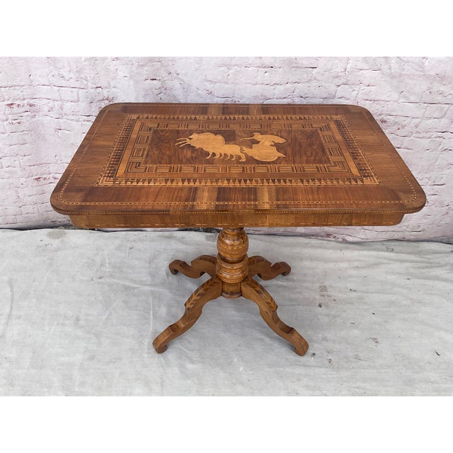 Italian Sorrento Inlaid Side Table For Sale - Image 4 of 11