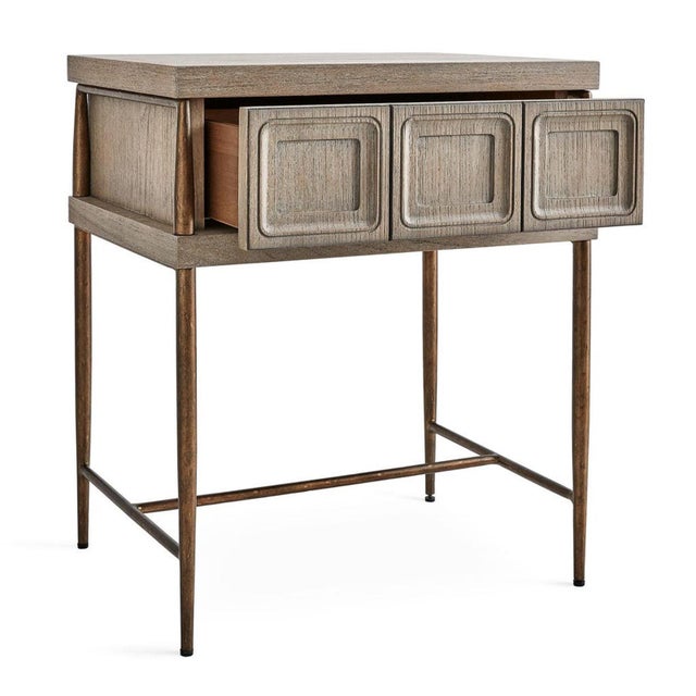 Olivia Carved Drawer Nightstand For Sale - Image 4 of 8