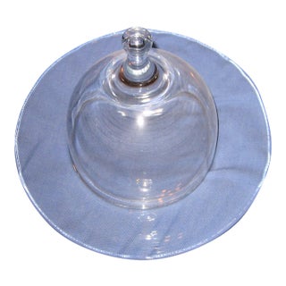 Mid-Century Domed Glass Cheese Platter For Sale