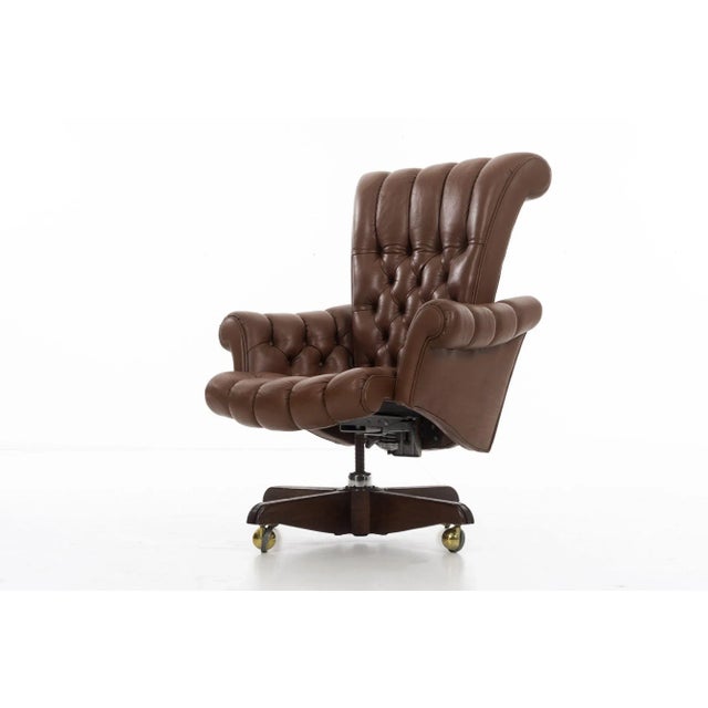 1960s Edward Wormley Executive Office Chair For Sale - Image 9 of 11